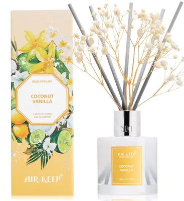 Imagen del producto de Difusor de ambiente Rietdiffuser con aroma a coco y vainilla, 100 ml