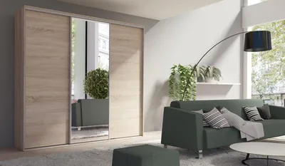 Obrázek produktu pro Zrcadlová šatní skříň 277 cm AMBOY 9 - dub sonoma