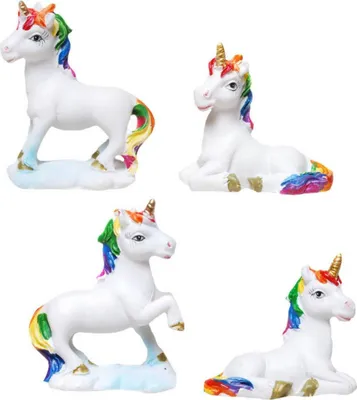 Produktbild von 4er Set Regenbogen Einhörner