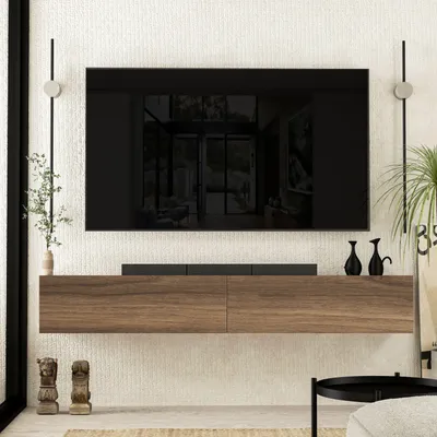 Produktbild von Brandloop TV-Lowboard hängend 180 cm, 2-teilig, Walnussoptik