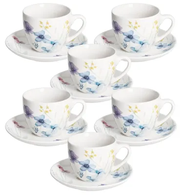 Imagen del producto de Tognana: Juego de tazas de 6 unidades, colección New Bone China, de varios colores