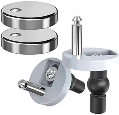 Produktbild von 2 Stück Toiletbrillenhalter aus Edelstahl, universell einsetzbar, mit Schrauben