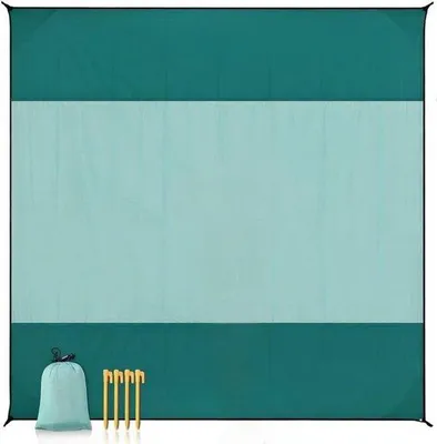 Produktbild von Famanu Stranddecke Extra Groß - Wasserabweisend und Sandfrei - 200 x 200 cm