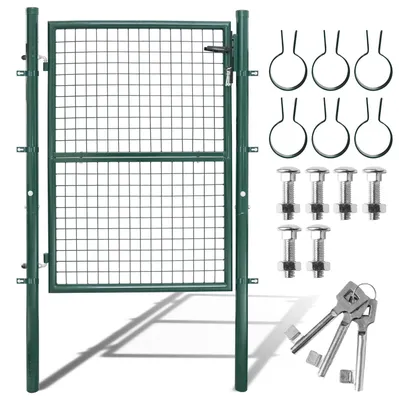 Productafbeelding van Tuinhek poort - Groen - 100 x 100 cm met slot en 4 sleutels