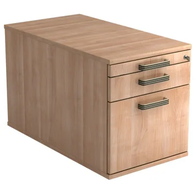 Produktbild von SIGNA TC20 SG - Rollcontainer Nussbaum mit Hängeregistratur Streifengriff Kunststoff