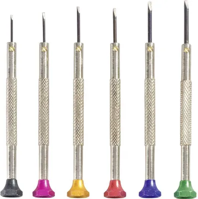 Produktbild von TOOLCRAFT 12-delig Uhrmacher-Schraubendreher-Satz 12teilig Klingenbreite: 0.8 mm, 1 mm, 1.2 mm, 1.4 mm, 1.6 mm, 1.8 mm