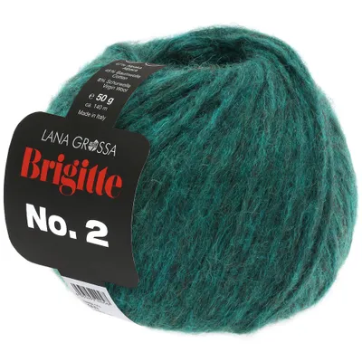 Produktbild von Lana Grossa BRIGITTE NO. 2 50 g hochwertige Mischung aus Schurwolle, Baumwolle und Alpaka 140 m Farbe 028 - Dunkelgrün