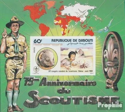 Produktbild von Briefmarken Dschibuti 1981 Mi Block43B (kompl.Ausg.) postfrisch Pfadfinderkongresse