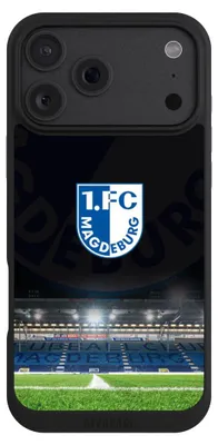Produktbild von NIVOCASE Handyhülle für Apple iPhone 18 Pro Max  Hülle NIVOpure Case Schwarz Stadion 1. FC Magdeburg 1. FCM