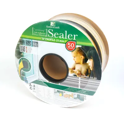 Zdjęcie produktu dla Samoprzylepna taśma uszczelniająca do drzwi i okien w rolce – profil D – czarna – 50 metrów (2 × 25 m) – do szczelin o szerokości 5–15 mm – kauczuk EPDM – izolacyjna, odporna na warunki atmosferyczne i promieniowanie UV – do drzwi i okien [11599BK-15-50], Obraz wygenerowany przez AI