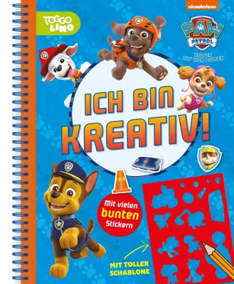 Produktbild von PAW Patrol Mal- und Stickerbuch für Kinder, Serie 'Ich bin kreativ!', 40 Seiten