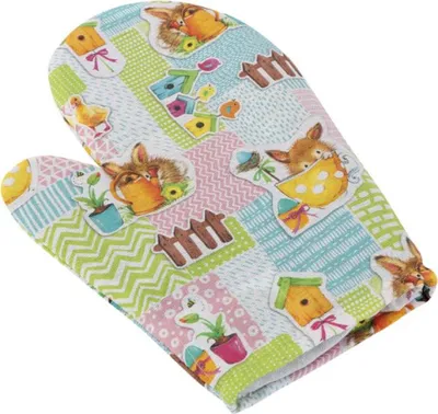 Obrázek produktu pro Kuchyňská chňapka - Velikonoce - 28x18 cm - Modrá,Růžová,Zelená
