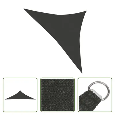 Produktbild von The Living Store Sonnensegel 160 g/m² Anthrazit 3,5x3,5x4,9 m HDPE