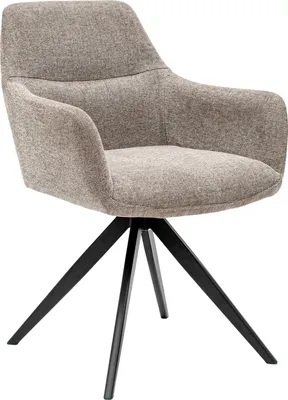 Productafbeelding van Kick draaistoel Tom Texture - Taupe - Texture stof - Verkrijgbaar in diverse kleuren