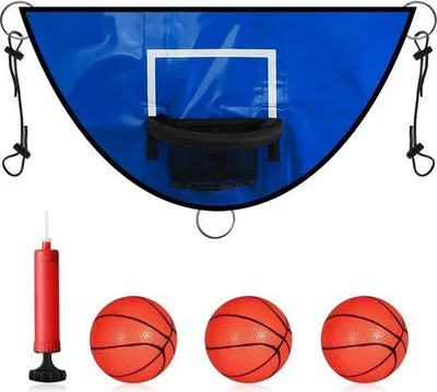 Produktbild von Famanu Trampolin-Basketballkorb - Mini-Basketballkorb für drinnen und draußen