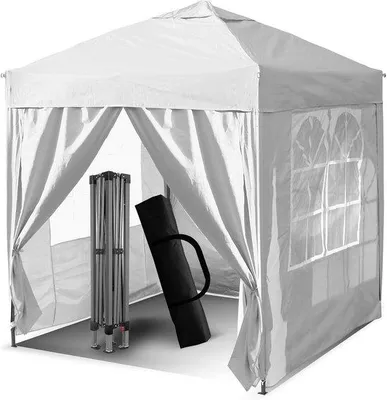 Produktbild von Pop-up Pavillon 3x3 m mit abnehmbaren Seitenwänden - Wetterfestes Gartenhaus für Veranstaltungen