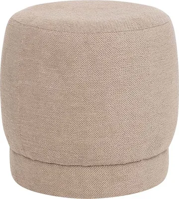 Image de Eazy Living Bouclé Pouf Ø 39 cm Adeline Taupe
