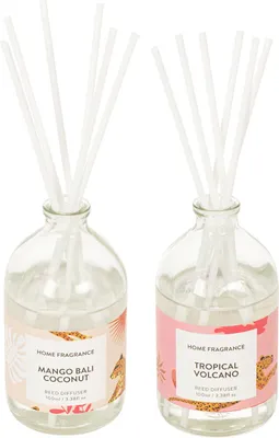 Zdjęcie produktu dla Diffuser zapachowy do pomieszczeń Mango Kokos tropikalna oaza zapachowa dla relaksującego mieszkania, 2 sztuki
