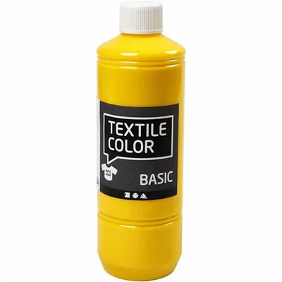 Image de Peinture pour textiles - jaune primaire, 500 ml