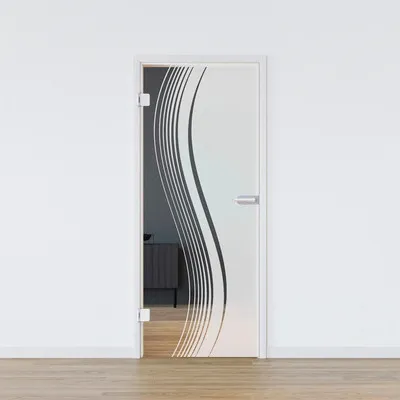 Produktbild von Pertura Glastür Glera Reflect 02 584 x 1960 x 8 mm Links für Beschlag Studio Office