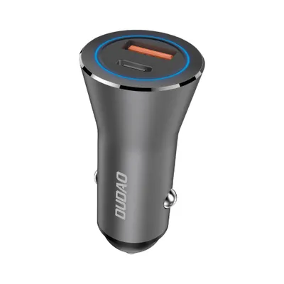 Image de DUDAO Car Charger 45W PD+ QC5.0 1xUSB+1XType C Universal Silver Cigar lighter Fast charging Auto