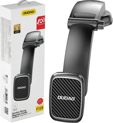 Productafbeelding van DUDAO magnetische telefoonhouder voor in de auto, zwart, model F12s. Geschikt voor mobiele telefoons/smartphones. Passieve houder. Voor auto gebruik. Kleur: zwart