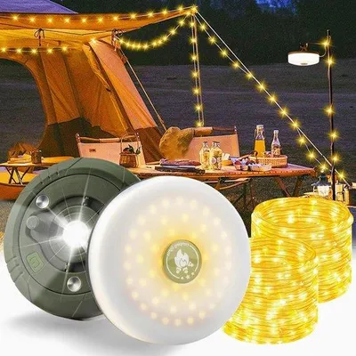 Image de Lampes de camping USB étanches, 10 m, lumière chaude