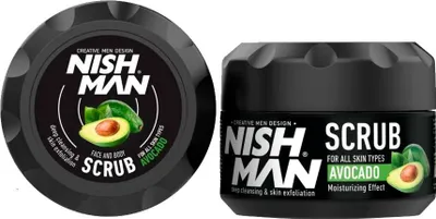 Obrázok produktu pre Nishman | peeling na tvár pre mužov - telový peeling avokádo - jemný účinok - hydratačný - univerzálny