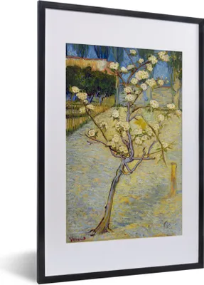 Produktbild von MuchoWow® MuchoWow® Gerahmtes Poster Blühender Birnbaum - Vincent van Gogh 40x60 cm - Poster mit zchwarzem Bilderrahmen - Poster in Rahmen