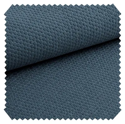 Productafbeelding van novely® Verkoop van MAKAO: Lichte veloursstof voor meubels, met een fijn honingraatpatroon, per meter (1 lfm) - Kleur: 10, rookblauw