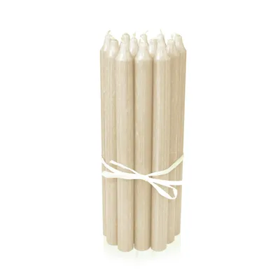 Produktbild von Dänische Premium Stabkerzen 12er Set, Leuchterkerzen, Tischkerzen, Tafelkerzen Farbe: Elfenbein, Höhe: 29 cm