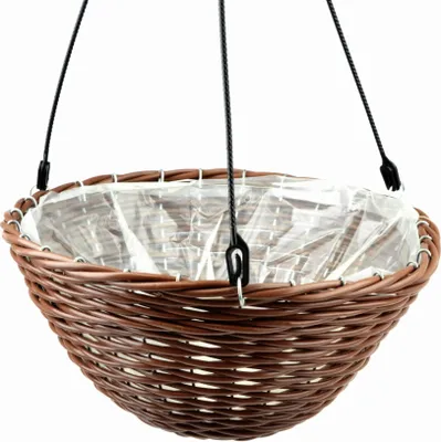 Produktbild von DIXIE STORE Blumentopf Hängend Technoratan Blumenampel - 32 x 32 x 14 cm