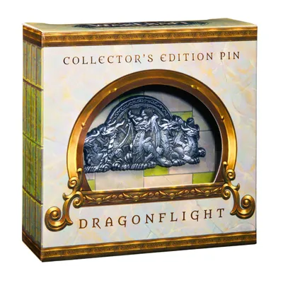 Produktbild von Blizzard World of Warcraft Dragonflight Pin – Limitierter Sammler Anstecker aus Metall – WoW Drachenflüge Collector’s Edition mit Box – Wow Fanartikel