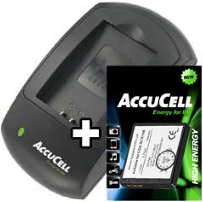 Produktbild von AccuCell Ladegerät und Akku passend für Panasonic CGA-S008