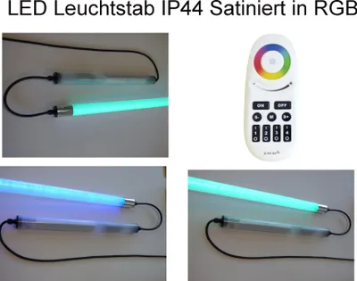 Produktbild von LED Leuchtstab Satiniert 0,63mn RGB Fernbedienung IP44 Länge 230V
