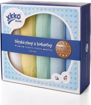 Image de xkko couches de gaze organic Muslin set de 5 pièces boys
