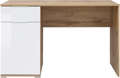 Produktbild von Black Red White PC-Tisch Kohl BIU/120 - Wotan-Eiche / weißer Glanz