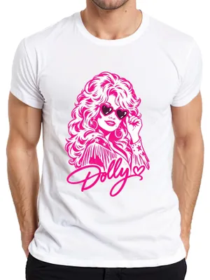 Produktbild von Dolly Parton Country Musik Sängerin Cowgirl Retro Fan Western Herren T-Shirt, Weiß, M