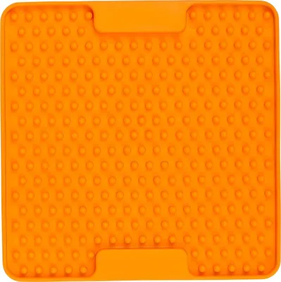 Produktbild von LickiMat Mini Soother Leckmatte Katze 15 x 15 cm orange, Farbe:orange