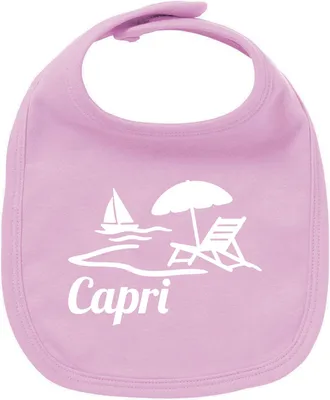 Produktbild von Huuraa Uni Babylatz Capri Italien Geschenk Babypink Bio Baumwolle Capri Mitbringsel