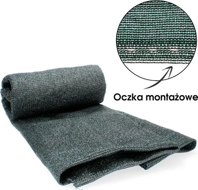 Zdjęcie produktu dla Siatka cieniująca na ogrodzenie ciemnozielona 1,5 x 10 m 135g/m2 90% - Chomik