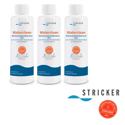 Produktbild von 3x Waterclean Konditionierer Plus 250 ml Wasserbetten Stricker Chemie Wasserbett