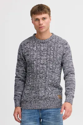 Produktbild von Solid SDPhilemon Herren Pullover Strickpullover Grobstrick Pullover mit Zopfstrick Rundhalsausschnitt 100% Baumwolle Regular fit
