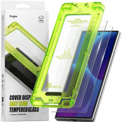 Produktbild von 2x Gehärtetes Bildschirmglas mit Applikator für Galaxy Z Fold8 Ultra, Ringke Cover Display Easy Slide, Transparent