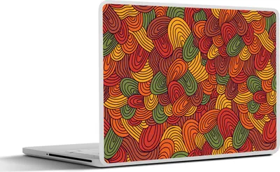 Produktbild von MuchoWow® Laptop Aufkleber Sticker Cover Abstrakt - Boho - Muster - Herbst 32.5x23.5 cm - Sticker für Laptop - Selbstklebend
