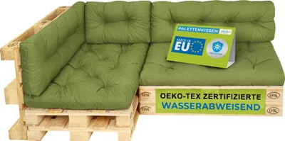 Obrázek produktu pro Pillows24 - Polštáře na palety odolné proti vodě a UV záření - SET 6 | Polštáře na europalety 120x80 - Nábytek z palet - Venkovní/venkovní, Lemon