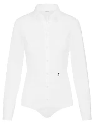 Produktbild von Seidensticker Damen Women Slim Longsleeve Stretch Bluse, Weiß(080620), 46 EU