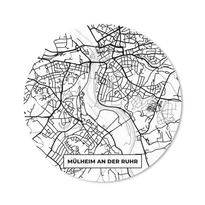 Produktbild von MuchoWow® Mauspad Mousepad Mülheim an der Ruhr - Karte - Stadtplan 20x20 cm - Mousepads - Maus Mat - Pad - Mausunterlage - Schreibtischmatte