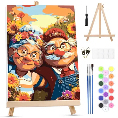 Malen nach Zahlen Set für Erwachsene, 20x30 cm, mit Rahmen