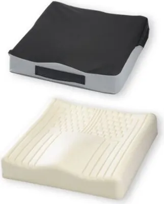Produktbild von Sitzkissen Kalli Form 40 - 120 kg mit Pharmatex PolyurethanBezug, grau-schwarz>>>>50 x 45 cm